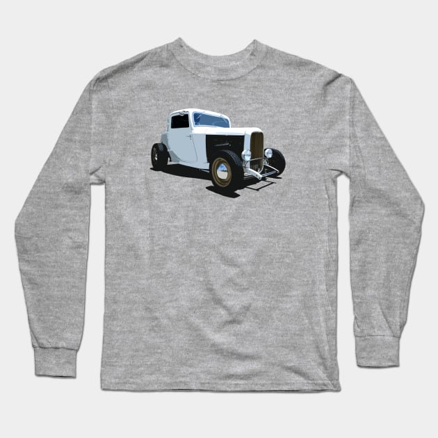 1932 Ford Model A - stylized color Long Sleeve T-Shirt by mal_photography